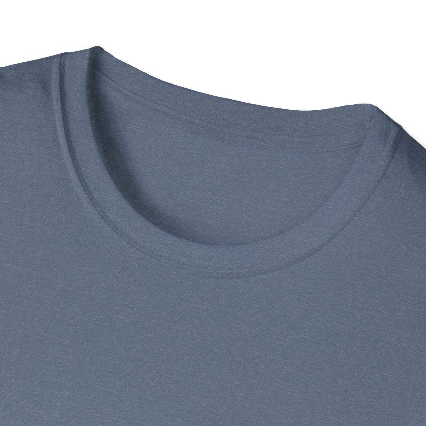 Funny Motivational Unisex Softstyle T-Shirt - "Powered by Mini Habits & Mild Panic"