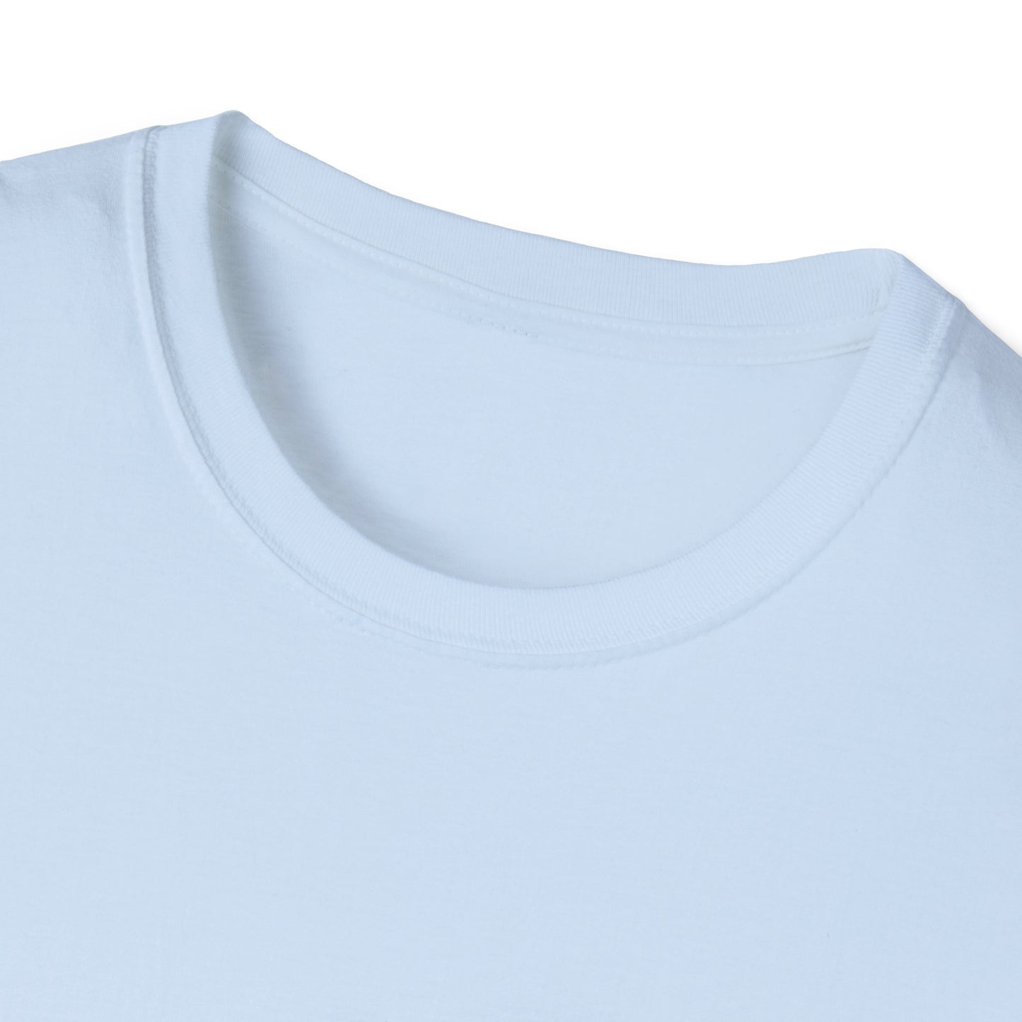 Funny Motivational Unisex Softstyle T-Shirt - "Powered by Mini Habits & Mild Panic"
