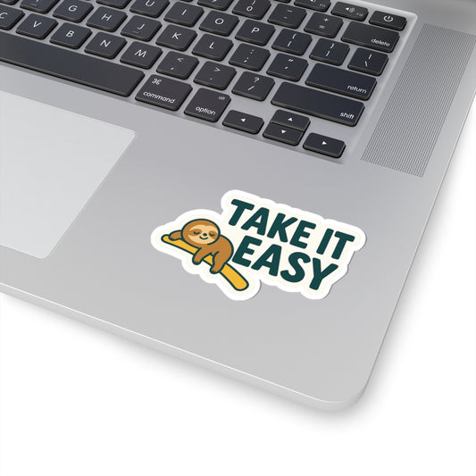 Take It Easy Sloth Stickers - Fun and Relaxing Decor for Laptops and More