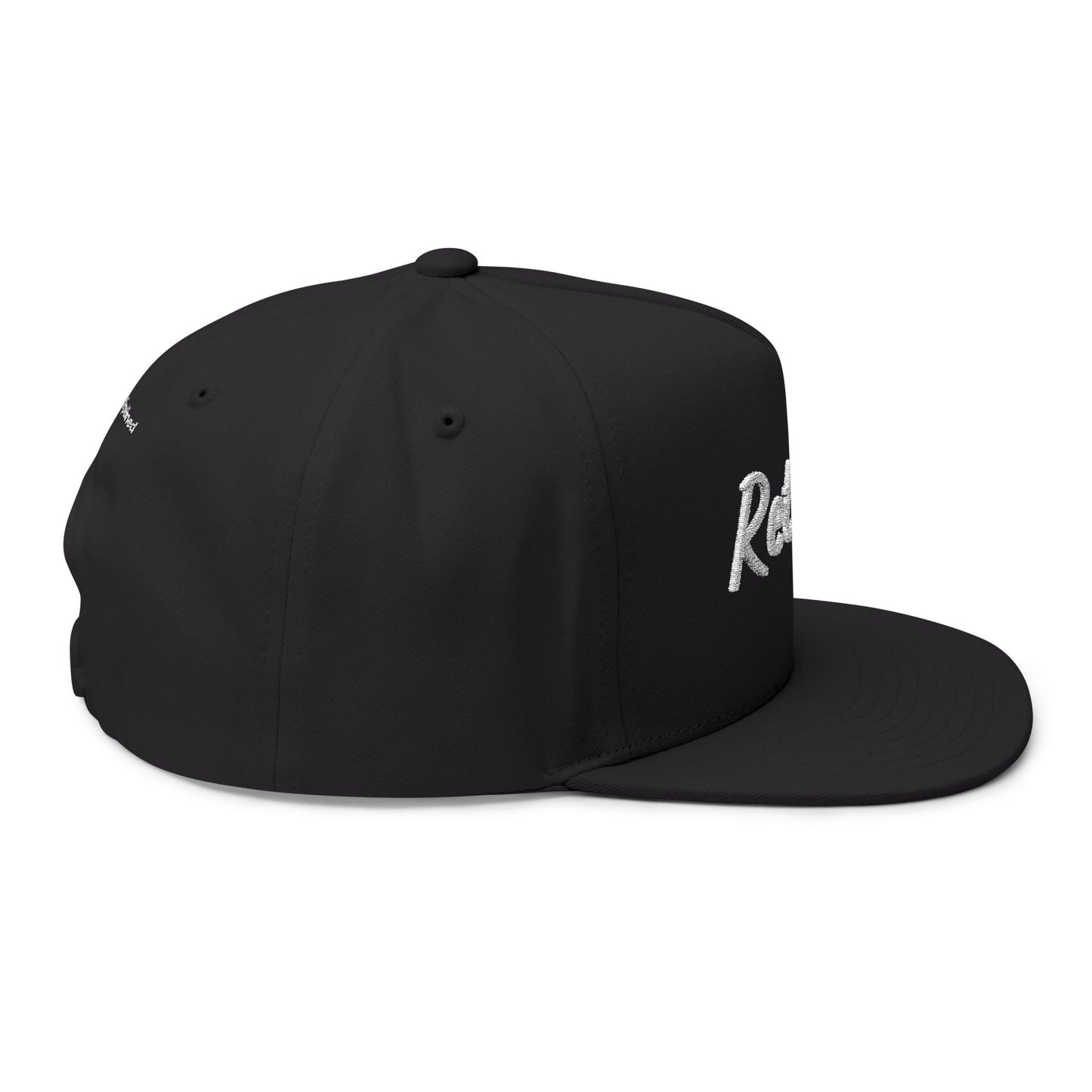 Return. — Embroidered Flat Bill Snapback