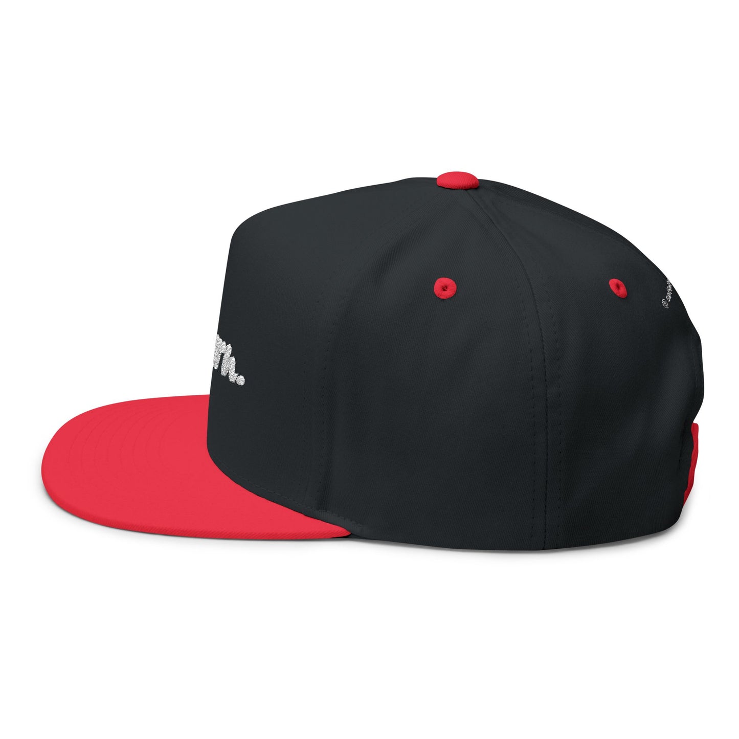 Return. — Embroidered Flat Bill Snapback