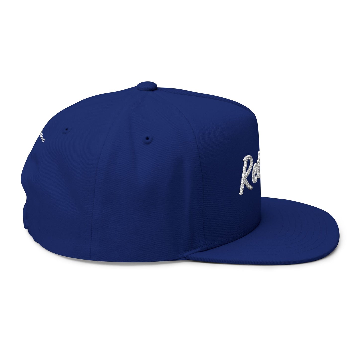 Return. — Embroidered Flat Bill Snapback