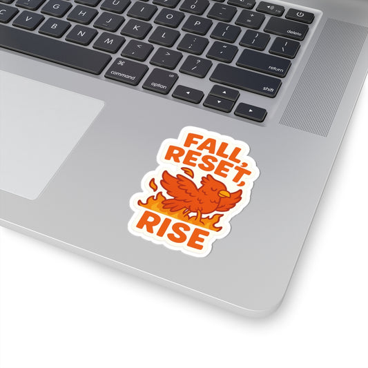 Inspirational Fall Reset Kiss-Cut Stickers - Rise Like a Phoenix