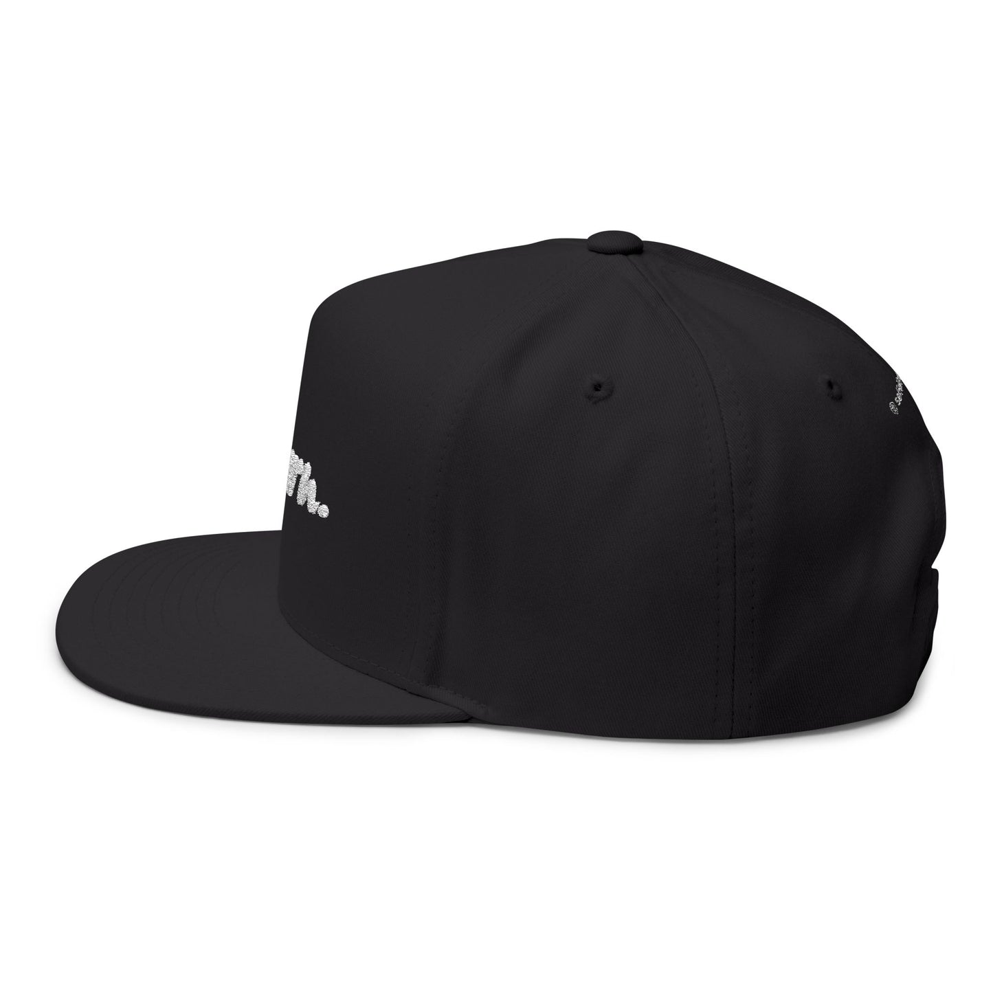 Return. — Embroidered Flat Bill Snapback