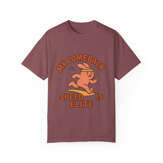 Retro Motivational T-Shirt - 'My Comeback Speed is Elite'