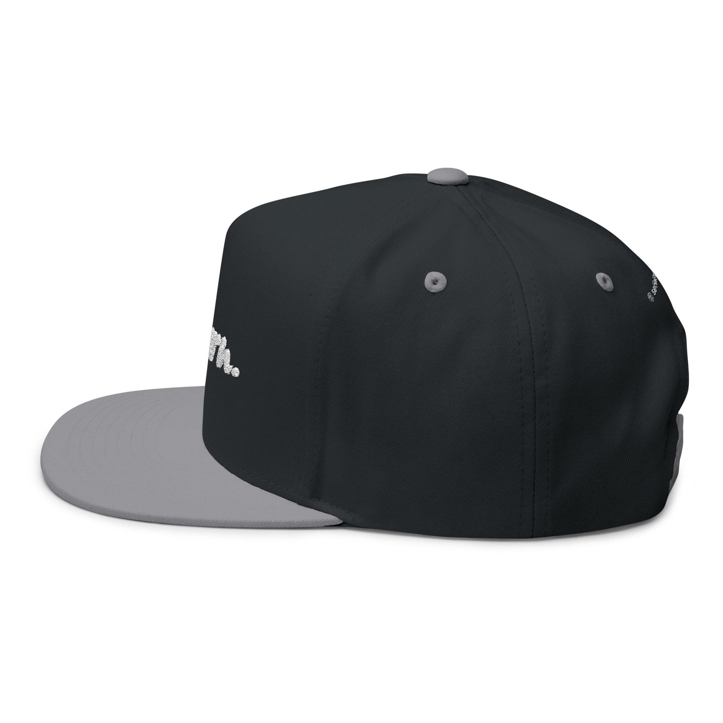 Return. — Embroidered Flat Bill Snapback