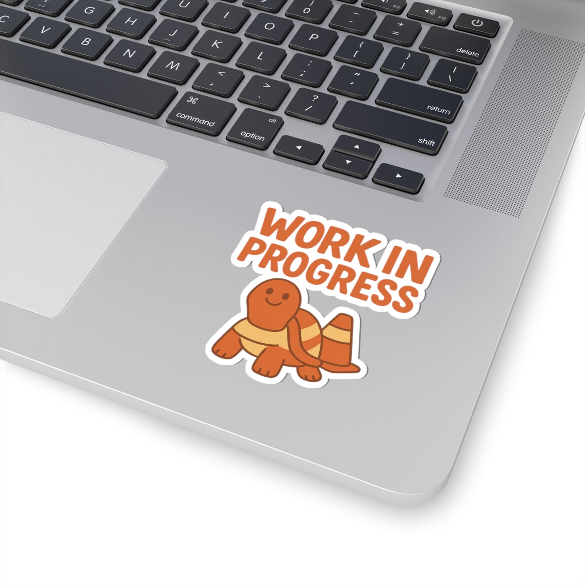 Work In Progress Turtle Kiss-Cut Stickers - Cute Motivational Decals for Laptops & Journals