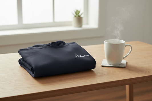 Return. Hoodie Clean Marketing Image